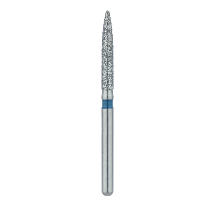 Long Flame Diamond Bur, 1.6mm Ø, Medium, FG - 863-016-FG - Avtec Dental