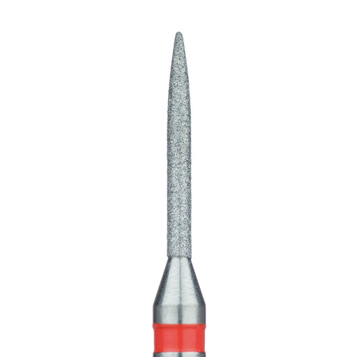 Long Flame Diamond Bur, 1.2mm Ø, Fine, RA - 863F-012-RA - Avtec Dental
