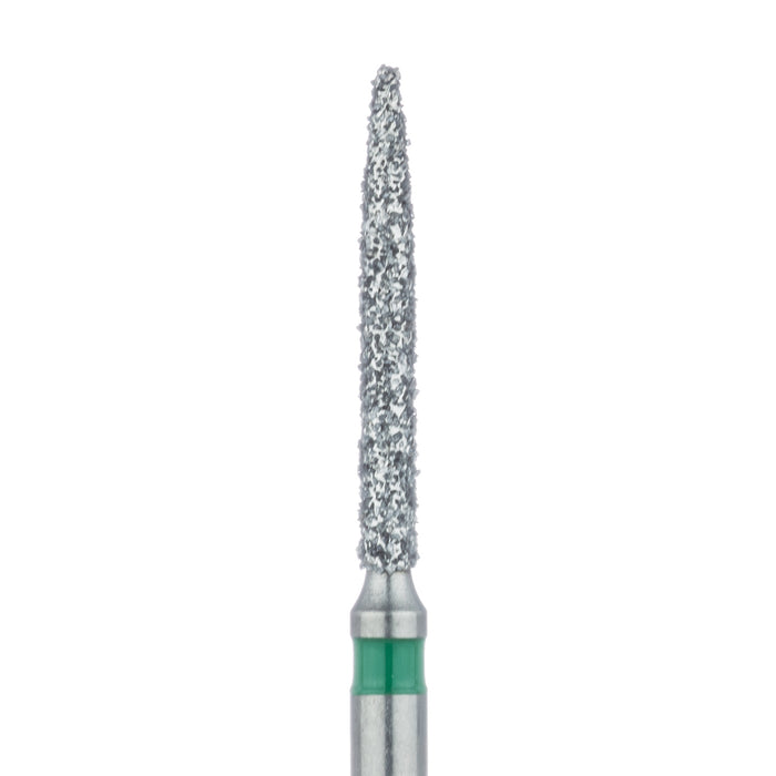 Long Flame Diamond Bur, 1.2mm Ø, Coarse, FG - 863G-012-FG - Avtec Dental
