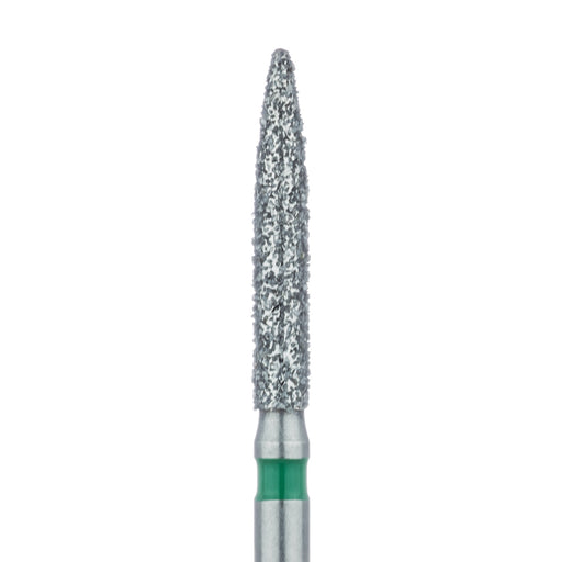 Long Flame Diamond Bur, 1.6mm Ø, Coarse, FG - 863G-016-FG - Avtec Dental