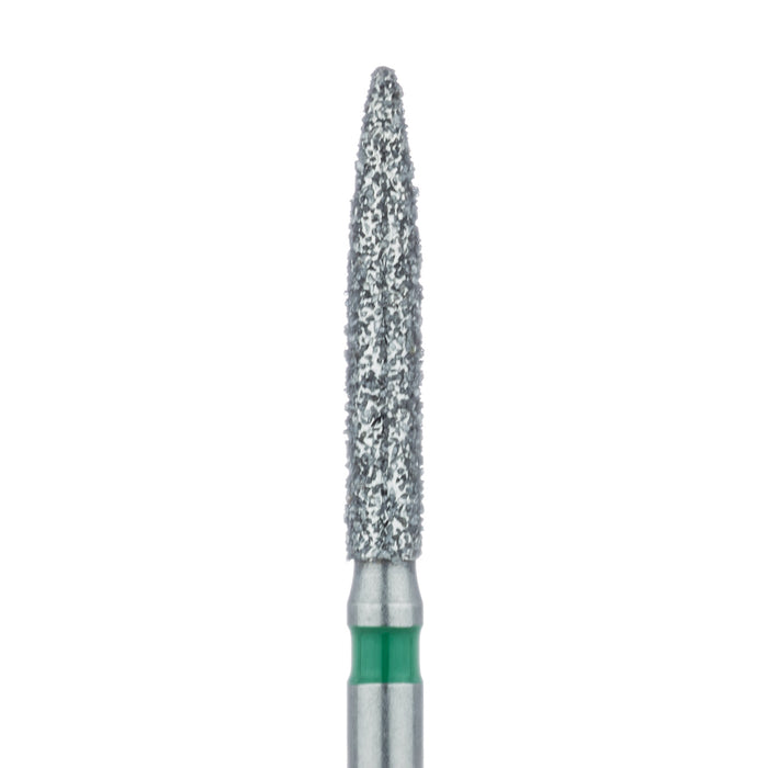 Long Flame Diamond Bur, 1.6mm Ø, Coarse, FG - 863G-016-FG - Avtec Dental