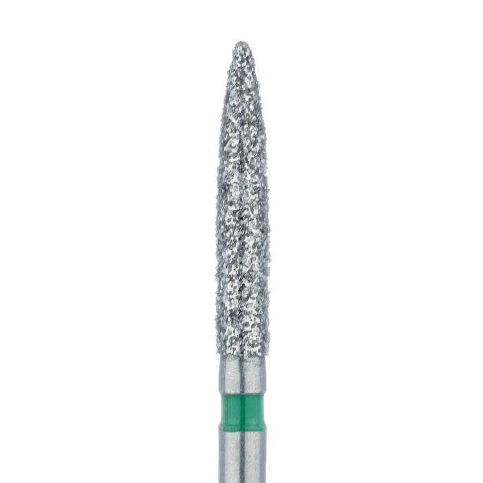 Long Flame Diamond Bur, 1.8mm Ø, Coarse, FG - 863G-018-FG - Avtec Dental