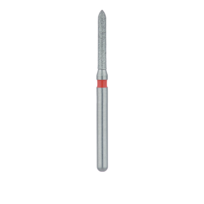 Single-Use Diamond Bur, Sterile, 25 Pack, 1.2mm Ø, Torpedo, 8mm Working Length, Fine, FG - 1800.8F - Avtec Dental