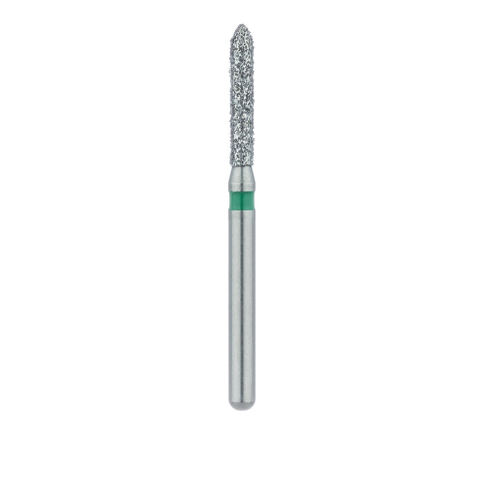 Single-Use Diamond Bur, Sterile, 25 Pack, 1.4mm Ø, Torpedo, 8mm Working Length, Coarse, FG - 1804.8C - Avtec Dental