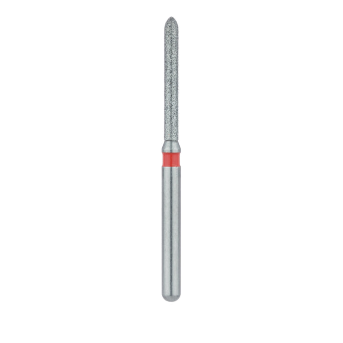 Long Torpedo Diamond Bur, Beveled Trip, 1.2mm Ø, Fine, FG - 869F-012-FG - Avtec Dental