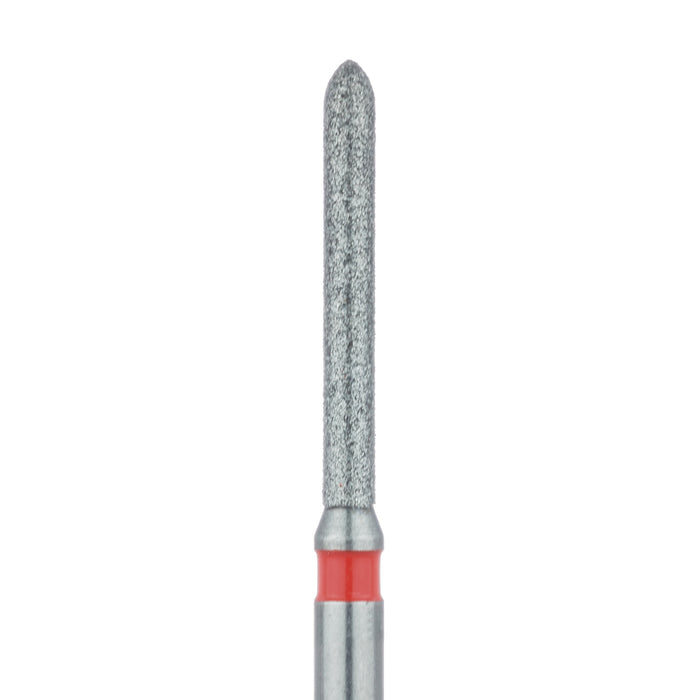 Long Torpedo Diamond Bur, Beveled Trip, 1.2mm Ø, Fine, FG - 869F-012-FG - Avtec Dental
