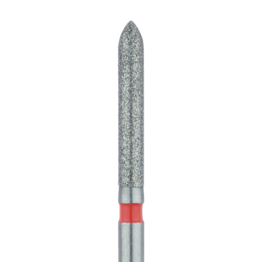 Long Torpedo Diamond Bur, Beveled Tip, 1.6mm Ø, Fine, FG - 869F-016-FG - Avtec Dental