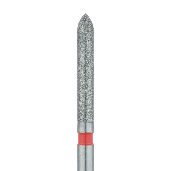 Long Torpedo Diamond Bur, Beveled Tip, 1.6mm Ø, Fine, FG - 869F-016-FG - Avtec Dental