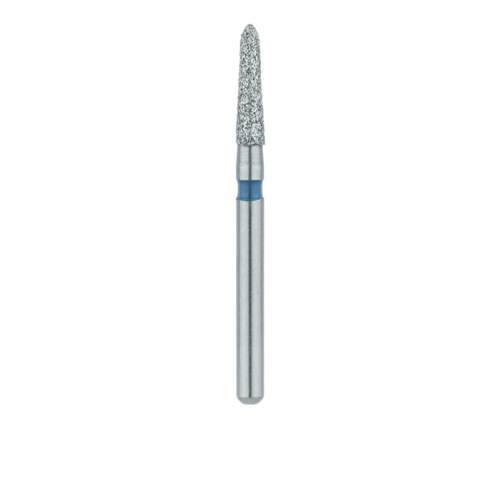 Single-Use Diamond Bur, Sterile, 25 Pack, 1.6mm Ø, Torpedo, Tapered, 6.5mm Working Length, Medium, SS - 1716.6MS - Avtec Dental