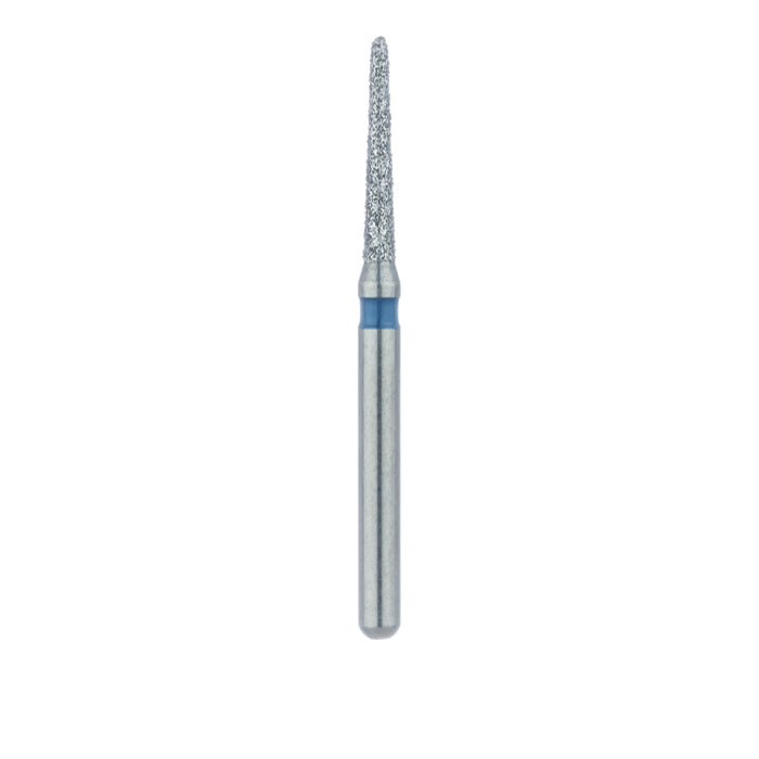 Single-Use Diamond Bur, Sterile, 25 Pack, 1.2mm Ø, Torpedo, Tapered, 8mm Working Length, Medium, FG - 1712.8M - Avtec Dental