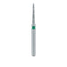 Single-Use Diamond Bur, Sterile, 25 Pack, 1.2mm Ø, Torpedo, Tapered, 8mm Working Length, Coarse, FG - 1712.8C - Avtec Dental