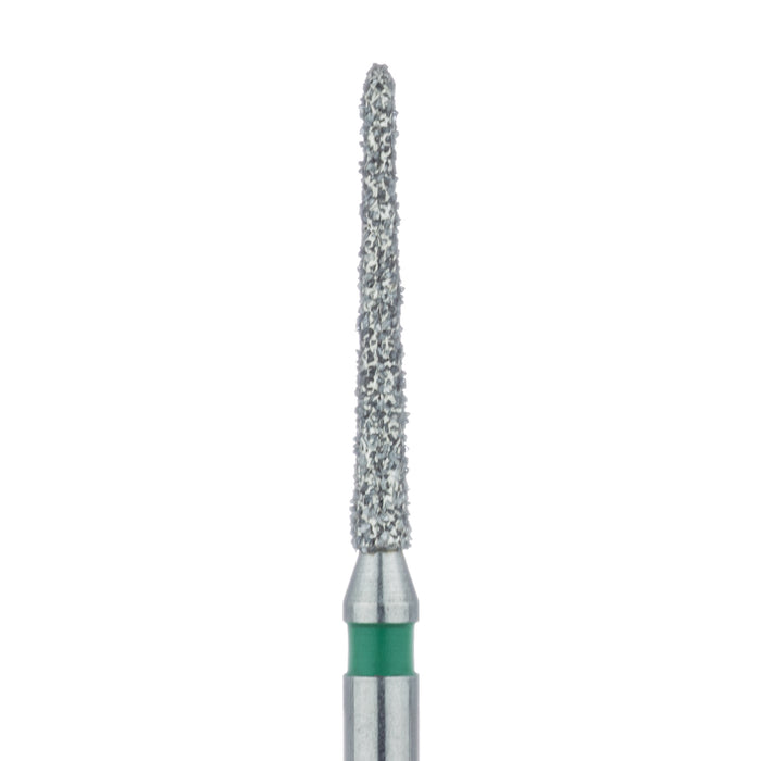 Long Tapered Torpedo Diamond Bur, Shoulder, 1.2mm Ø, Coarse, FG - 879G-012-FG - Avtec Dental