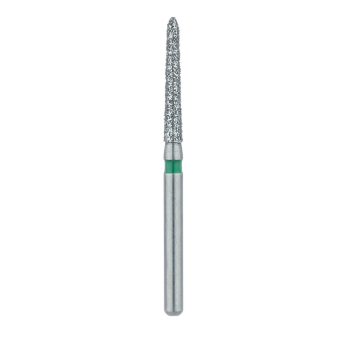 Long Tapered Torpedo Diamond Bur, Shoulder, 1.6mm Ø, Coarse, FG - 879G-016-FG - Avtec Dental