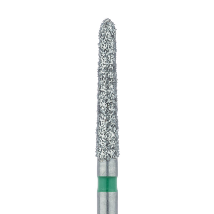 Long Tapered Torpedo Diamond Bur, Shoulder, 1.8mm Ø, Coarse, FG - 879G-018-FG - Avtec Dental