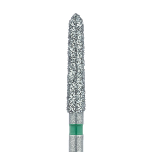 Long Tapered Torpedo Diamond Bur, Shoulder, 2.1mm Ø, Coarse, FG - 879G-021-FG - Avtec Dental