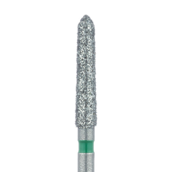Long Tapered Torpedo Diamond Bur, Shoulder, 2.1mm Ø, Coarse, FG - 879G-021-FG - Avtec Dental
