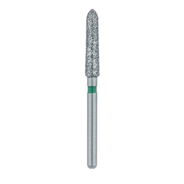 Long Tapered Torpedo Diamond Bur, Shoulder, 2.3mm Ø, Coarse, FG - 879G-023-FG - Avtec Dental