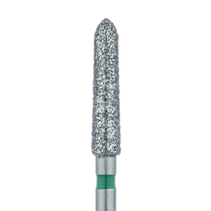 Long Tapered Torpedo Diamond Bur, Shoulder, 2.3mm Ø, Coarse, FG - 879G-023-FG - Avtec Dental