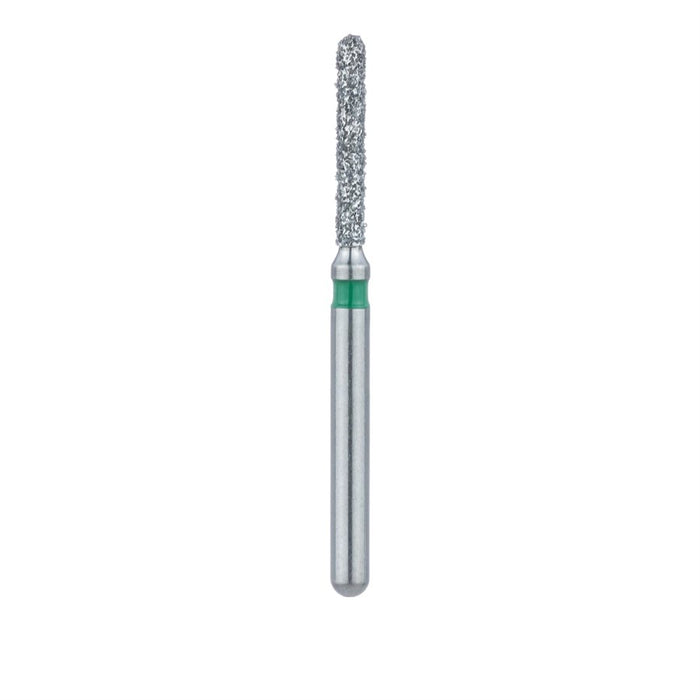 Single-Use Diamond Bur, Sterile, 25 Pack, 1mm Ø, Cylinder, Round End, 8mm Working Length, Coarse, FG - 1210.7C - Avtec Dental