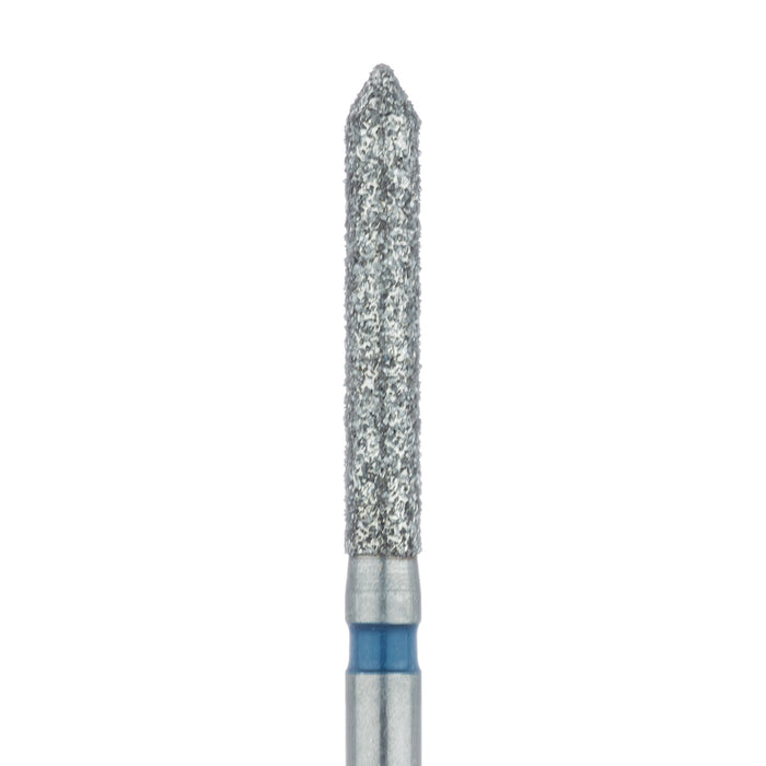 Long Pointed Tip Cylinder Diamond Bur, 1.6mm Ø, Medium, FG - 886-016-FG - Avtec Dental