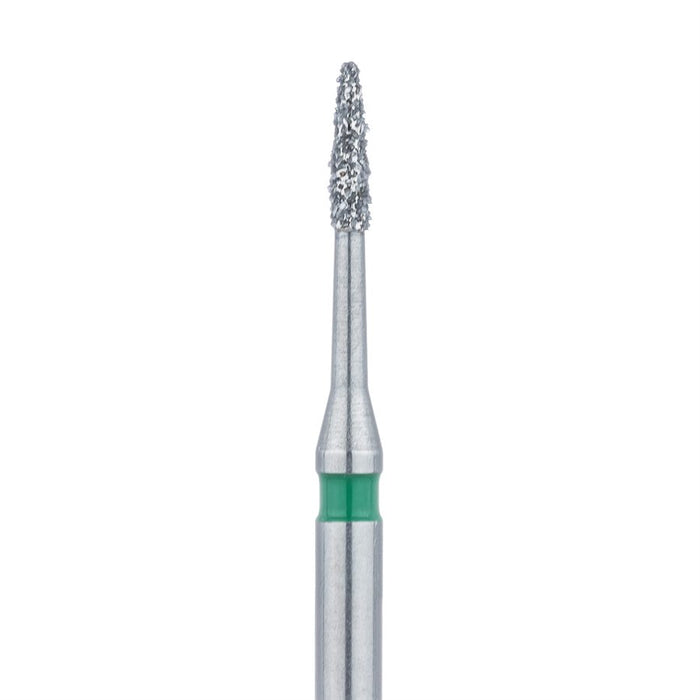 Short Flame Diamond Bur, Interproximal Reduction, 0.9mm Ø, Coarse, FG - 889LG-009-FG - Avtec Dental