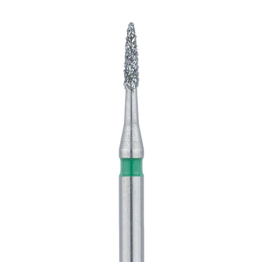 Short Flame Diamond Bur, Interproximal Reduction, 1mm Ø, Coarse, FG - 889LG-010-FG - Avtec Dental