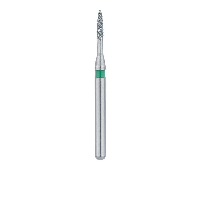 Short Flame Diamond Bur, Interproximal Reduction, 1mm Ø, Coarse, FG - 889LG-010-FG - Avtec Dental