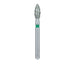 Single-Use Diamond Bur, Sterile, 25 Pack, 2.3mm Ø, Spiral Diamond Bur, Pointed Football, 5.2mm Working Length, Coarse, FG - 8923C - Avtec Dental