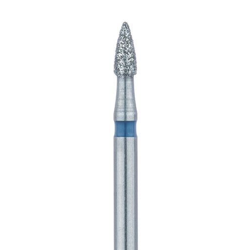 Short Flame Diamond Bur, 1.6mm Ø, Medium, FG - 895-016-FG - Avtec Dental