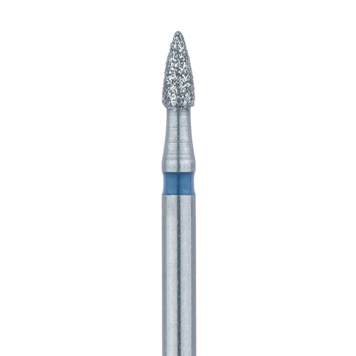 Short Flame Diamond Bur, 1.6mm Ø, Medium, FG - 895-016-FG - Avtec Dental