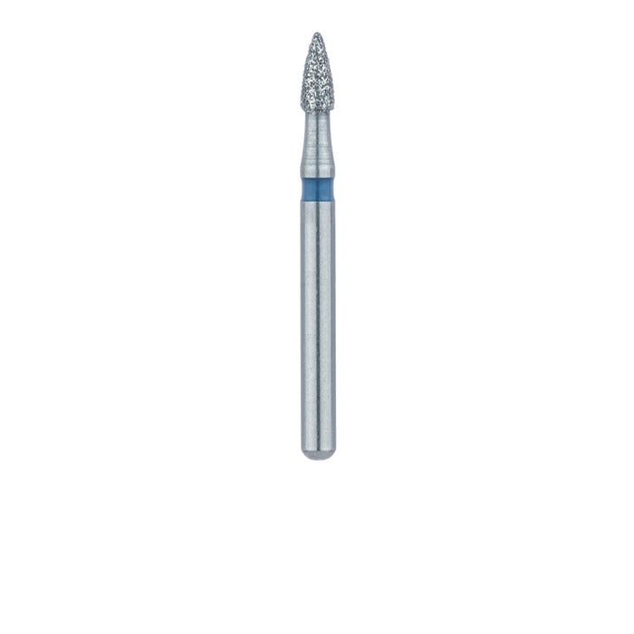 Short Flame Diamond Bur, 1.6mm Ø, Medium, FG - 895-016-FG - Avtec Dental