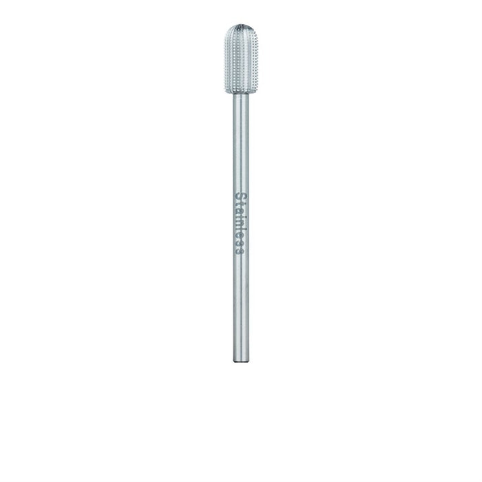 Stainless Steel Bur, Rust Free, Cross Cut, Rounded Cylinder Soft Reline Reducer, 5mm Ø, HP - 92RF-050-HP - Avtec Dental