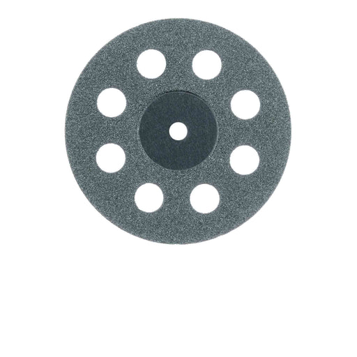 Diamond Bur, Perforated Disc, Double Sided, 0.25mm Thick, 22 mm Ø, Fine, UNM - 932DF-220-UNM - Avtec Dental