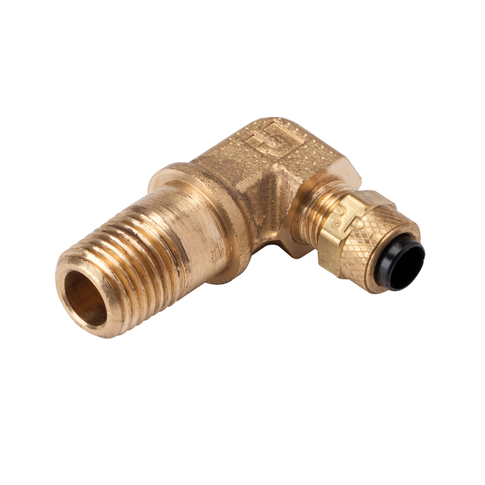 1/4" Poly x 1/4" Long MPT Elbow - DCI 9338