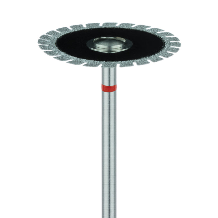 Diamond Disc, Serrated Edge, Good for Acrylic, 0.2mm Thick, 22mm Ø, Fine, HP - 940F-220-HP - Avtec Dental