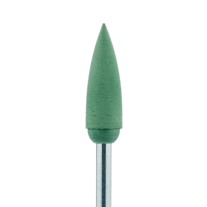 Polisher, Green, Flame, 5.5mm Ø, High Shine (Fine), HP - 9501H-055-HP-GRN - Avtec Dental