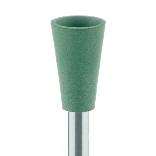 Polisher, Green, Cup, 6.5mm Ø, High Shine (Fine), RA - 9504H-065-RA-GRN - Avtec Dental