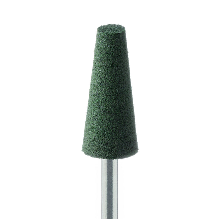 Polisher, For Acrylics, Green, Flat End Cone, 8mm Ø, Pre-Polishing, HP - 9577V-080-HP-GRN - Avtec Dental