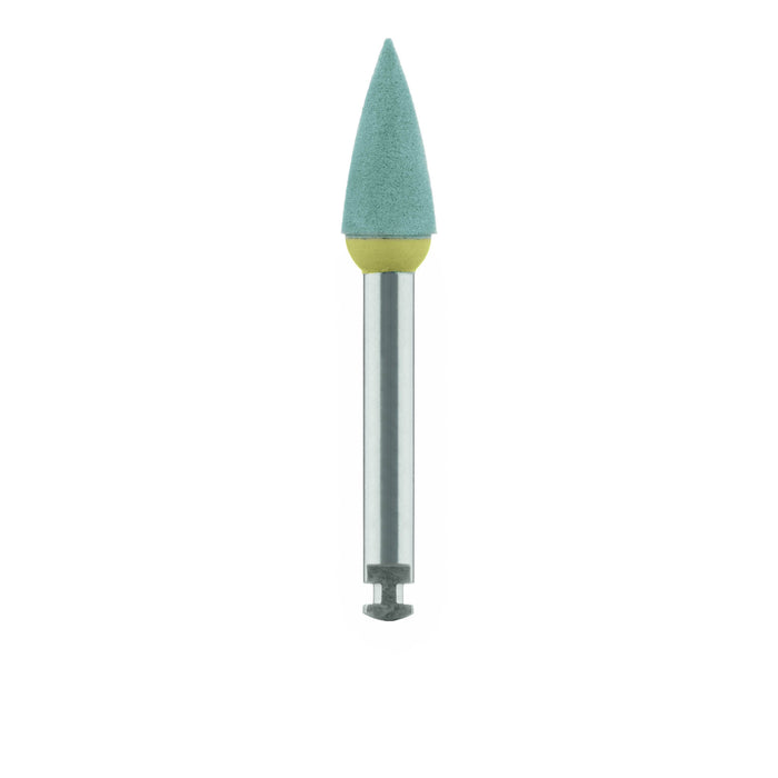 Polisher, Turquoise / Beige, Point, 4mm Ø, Polishing, RA - 9712M-040-RA-TRQ / BL - Avtec Dental