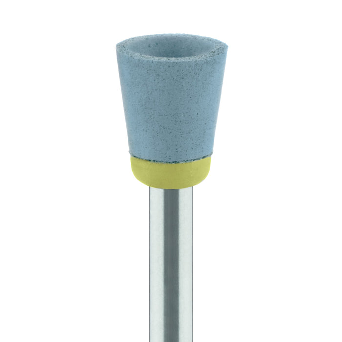Polisher, Turquoise / Beige, Cup, 6mm Ø, Pre-Polishing, RA - 9714G-060-RA-TRQ / B - Avtec Dental