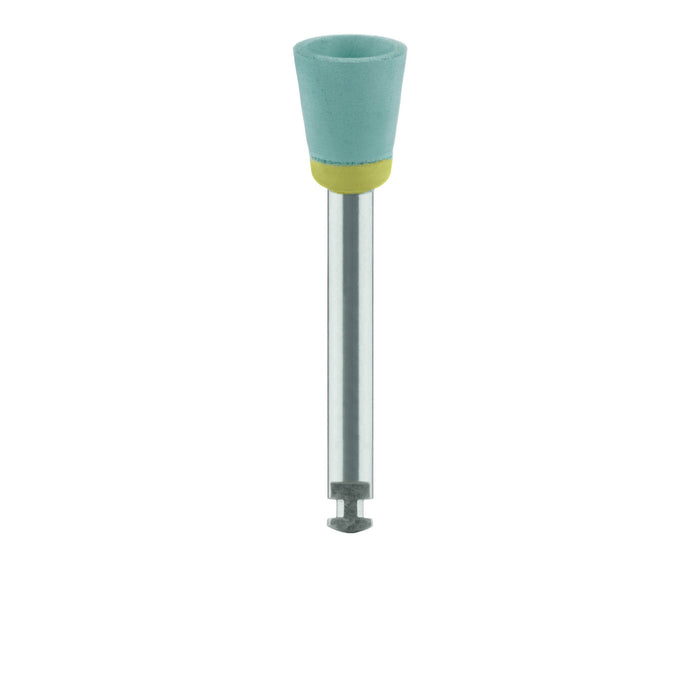 Polisher, Turquoise / Beige, Cup, 6mm Ø, Polishing, RA - 9714M-060-RA-TRQ / BL - Avtec Dental