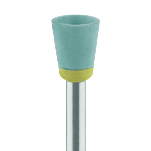 Polisher, Turquoise / Beige, Cup, 6mm Ø, Polishing, RA - 9714M-060-RA-TRQ / BL - Avtec Dental