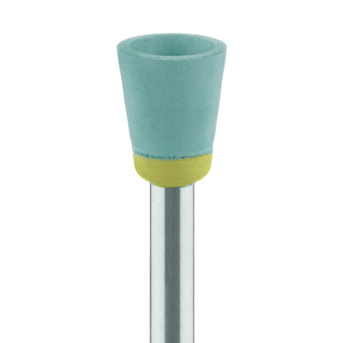 Polisher, Turquoise / Beige, Cup, 6mm Ø, Polishing, RA - 9714M-060-RA-TRQ / BL - Avtec Dental