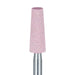 Abrasive, Pink, Tapered Flat End, Diamond Porcelain for Ceramics, Zirconia Sprue Removal, 4mm Ø, Medium RA - 9734G-040-RA-P - Avtec Dental