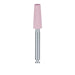 Abrasive, Pink, Tapered Flat End, Diamond Porcelain for Ceramics, Zirconia Sprue Removal, 4mm Ø, Medium RA - 9734G-040-RA-P - Avtec Dental