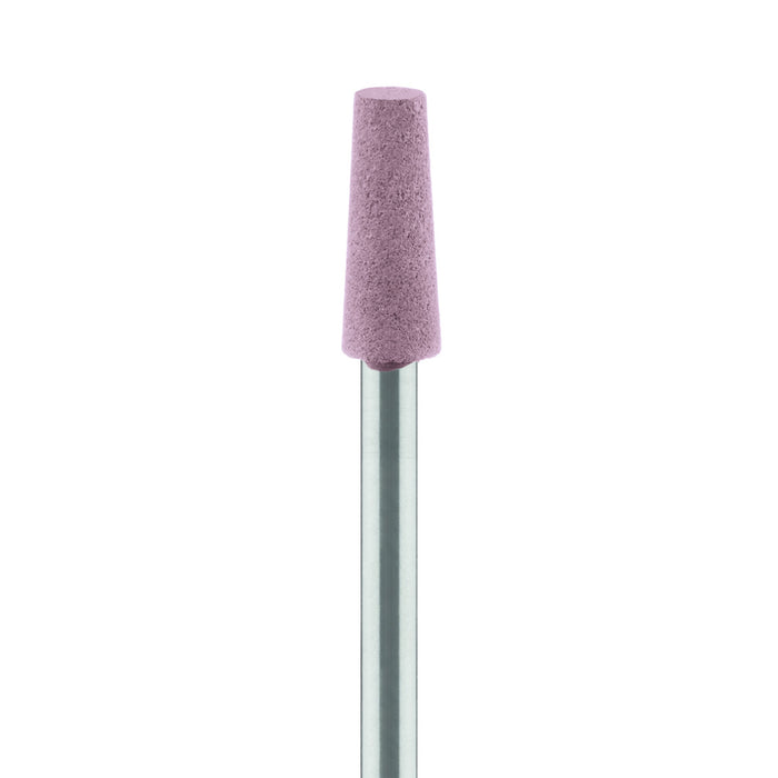 Abrasive, Pink, Tapered Flat End, Diamond Porcelain for Ceramics, Zirconia Sprue Removal, 4mm Ø, Medium, HP - 9734G-040-HP-P - Avtec Dental