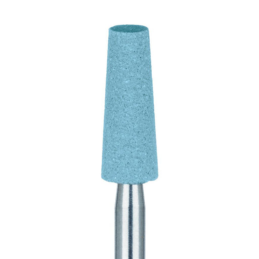 Abrasive, Turquoise, Tapered Flat End, Diamond Porcelain for Ceramics, Zirconia Sprue Removal, 4mm Ø, Coarse, RA - 9734H-040-RA-TRQ - Avtec Dental