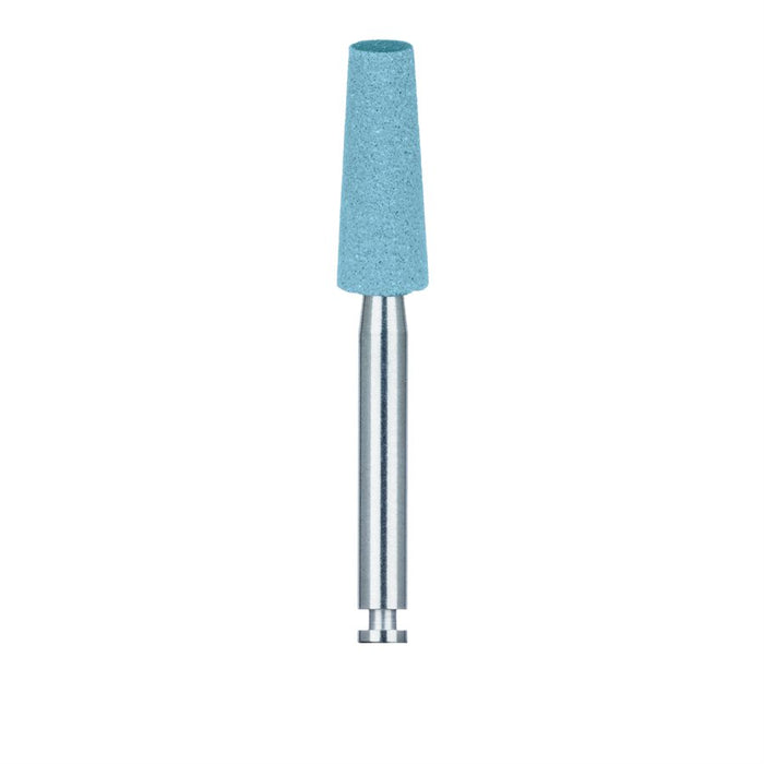 Abrasive, Turquoise, Tapered Flat End, Diamond Porcelain for Ceramics, Zirconia Sprue Removal, 4mm Ø, Coarse, RA - 9734H-040-RA-TRQ - Avtec Dental