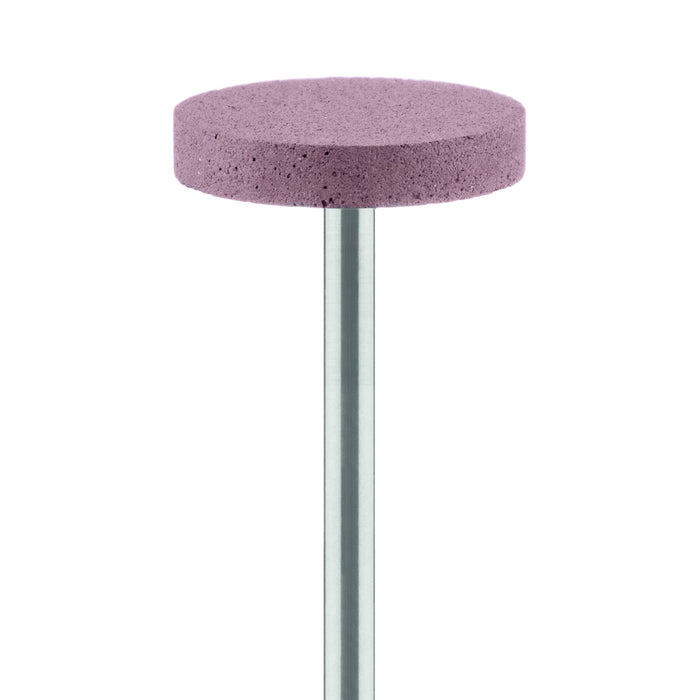 Abrasive, Pink, Wheel, Diamond Porcelain for Ceramics, Zirconia Sprue Removal, 15mm Ø, Medium, HP - 9736G-150-HP-P - Avtec Dental