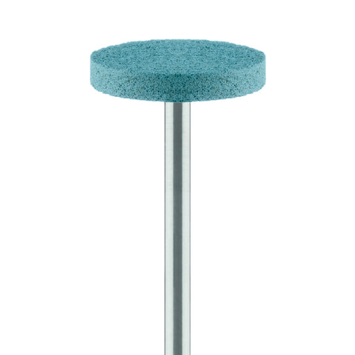 TRQ Abrasive, Turquoise, Wheel, Diamond Porcelain for Ceramics, Zirconia Sprue Removal, 15mm Ø, Coarse, HP - 9736H-150-HP - Avtec Dental